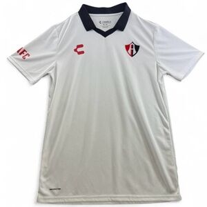 Charly Atlas FC Soccer Jersey White Black Red Men’s Medium M DryFactor NWOT